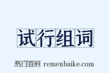 试行组词是什么意思的图片